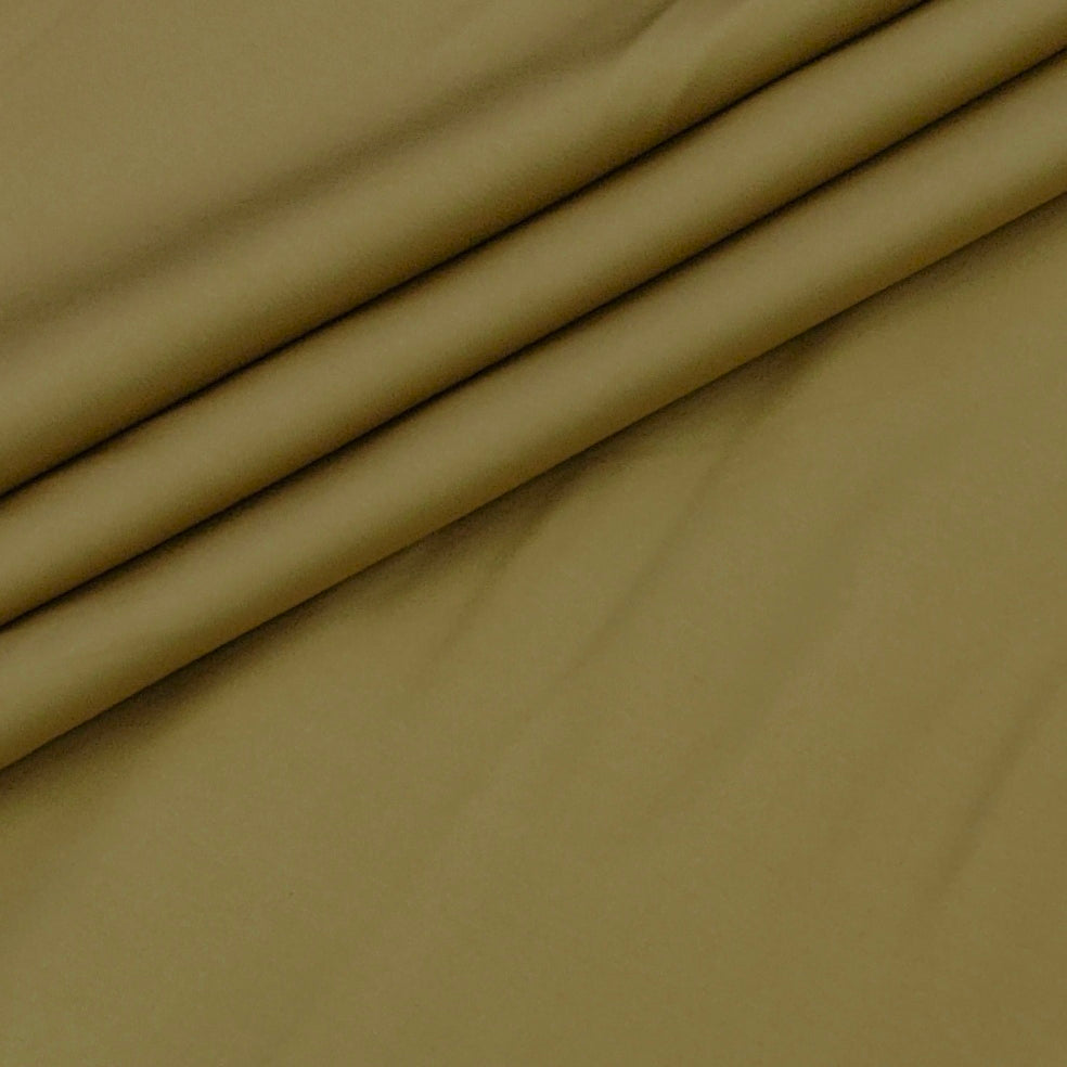 Shirt Fabric Raymond 70s Giza Cotton Plain Colour Golden Brown